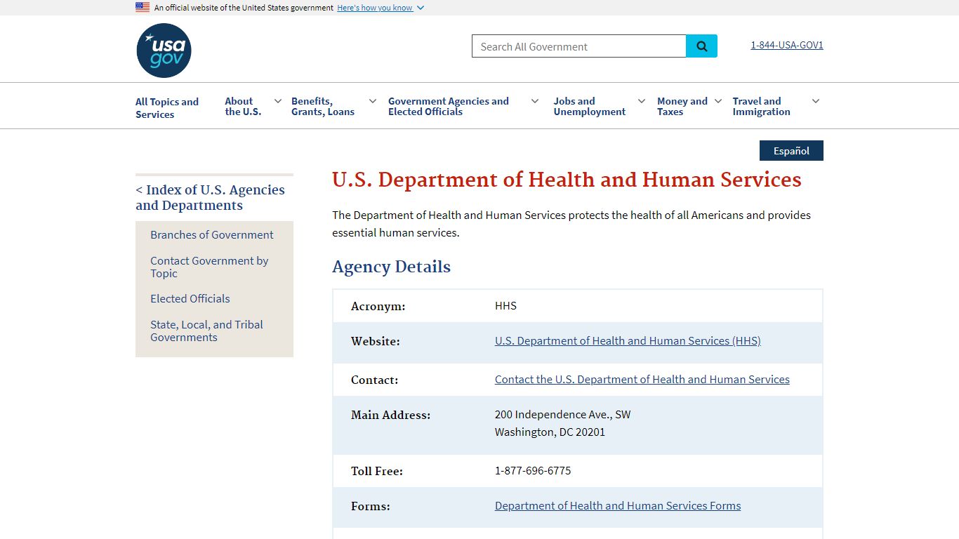 U.S. Department of Health and Human Services | USAGov